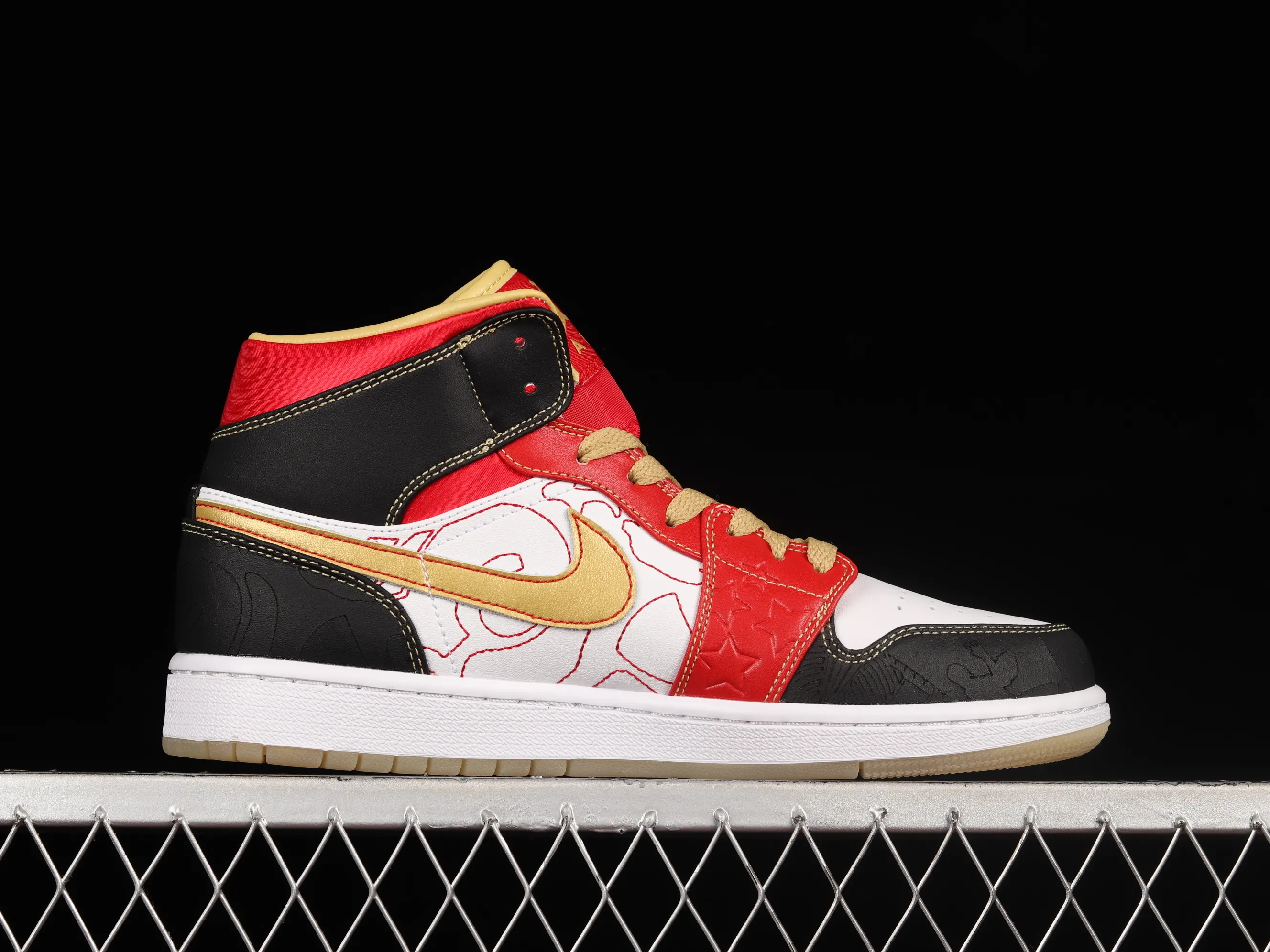 All Categories Air Jordan Jordan Series Basketball Shoes Air Jordan 1 Mid Air Jordan 1 Mid "XQ" AJ1 Joe 1 Festive Zhongbang Basketball Shoes DV0576-176